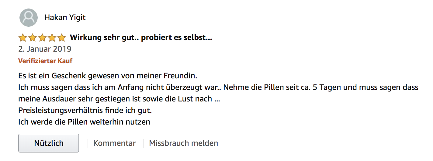 Verifizierte Kundenbewertung TigerFormel